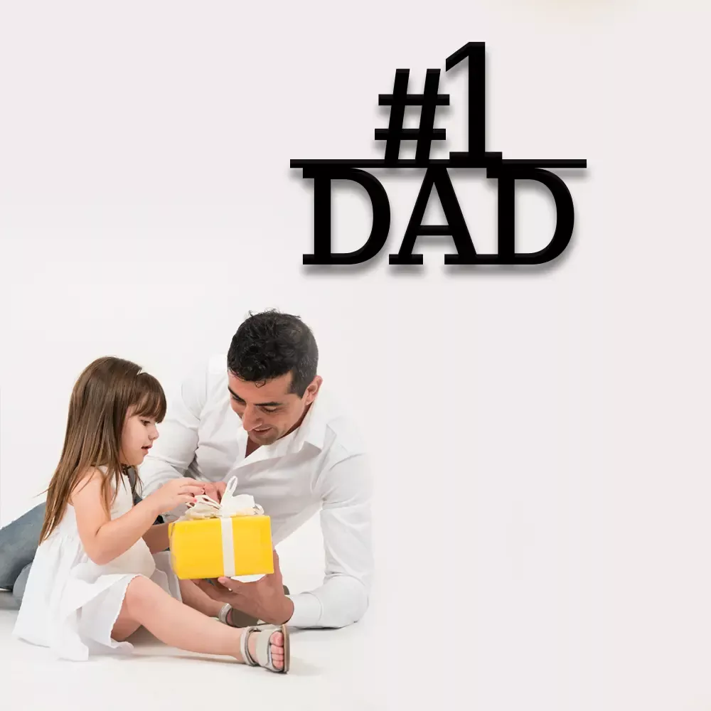 #1 DAD Metal Wall Art
