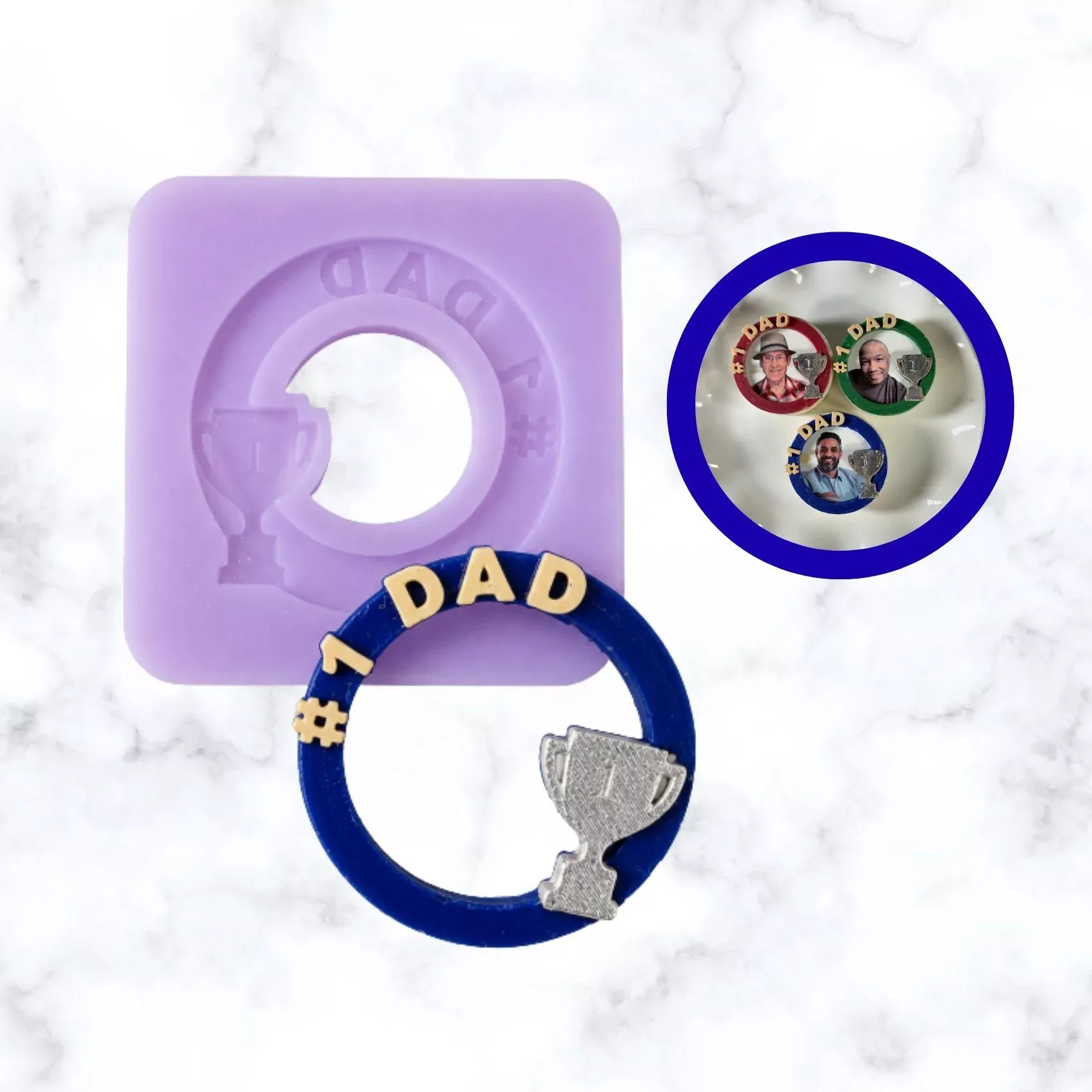 #1 Trophy Dad Silicone Mold - Made in the USA