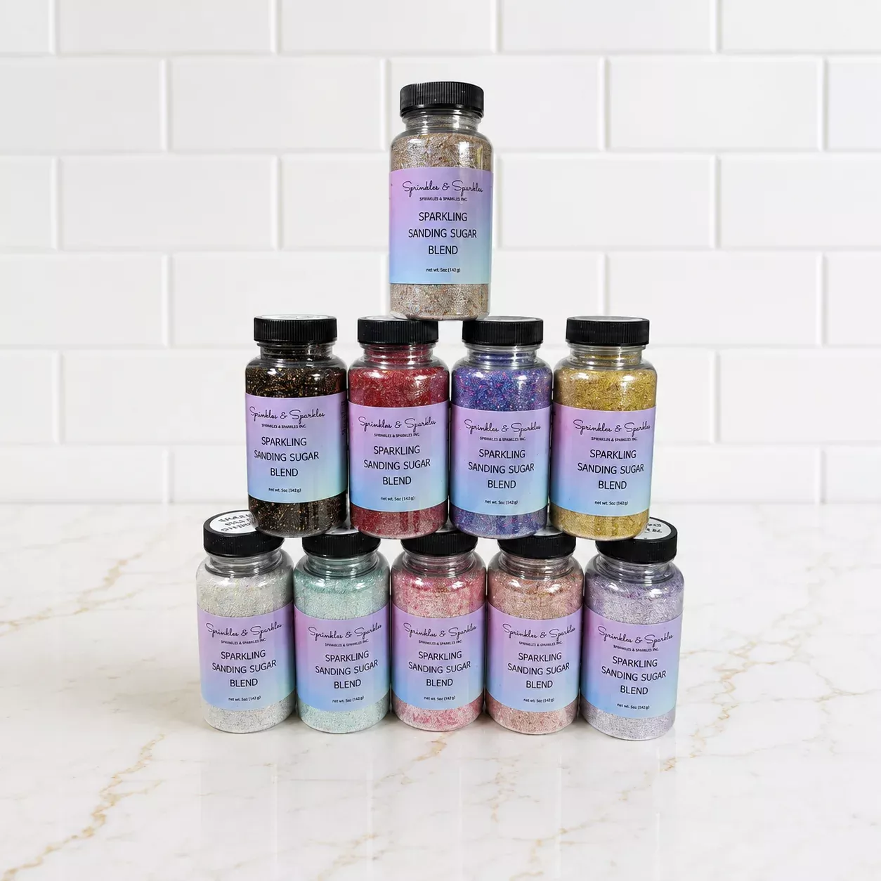 10 - Sparkling Sanding Sugars by Sprinkles & Sparkles BB - Bundle of 10
