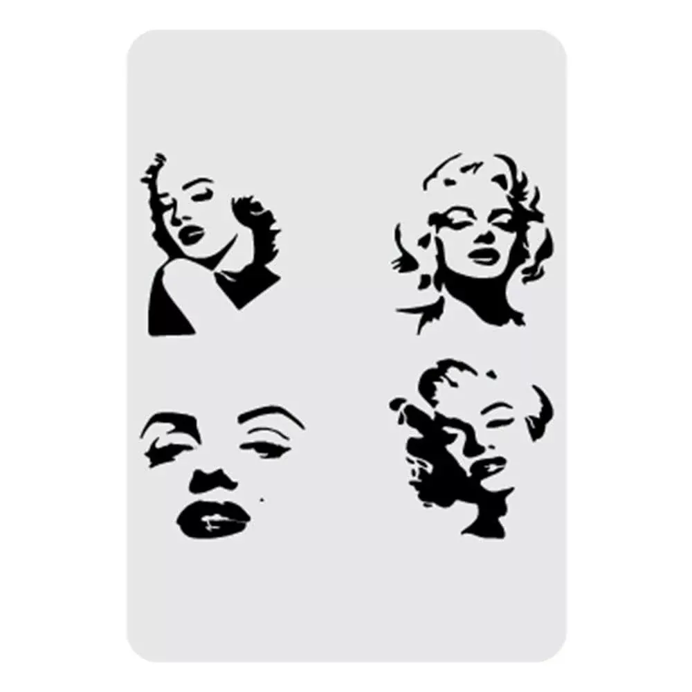 11.5x8 Marilyn Monroe Faces Cookie Stencil | Bakell