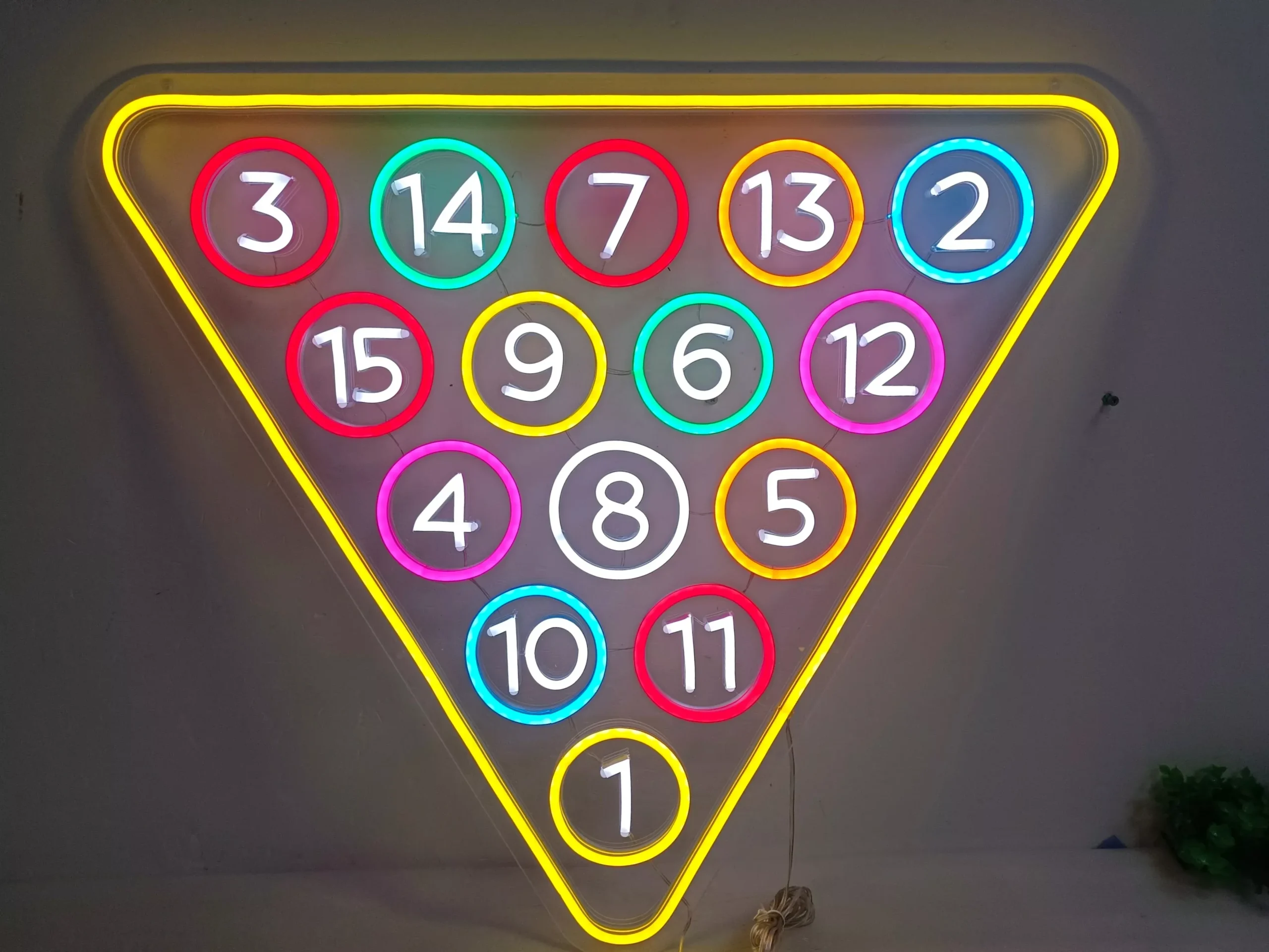 15 Ball Billiards Pool Neon Sign