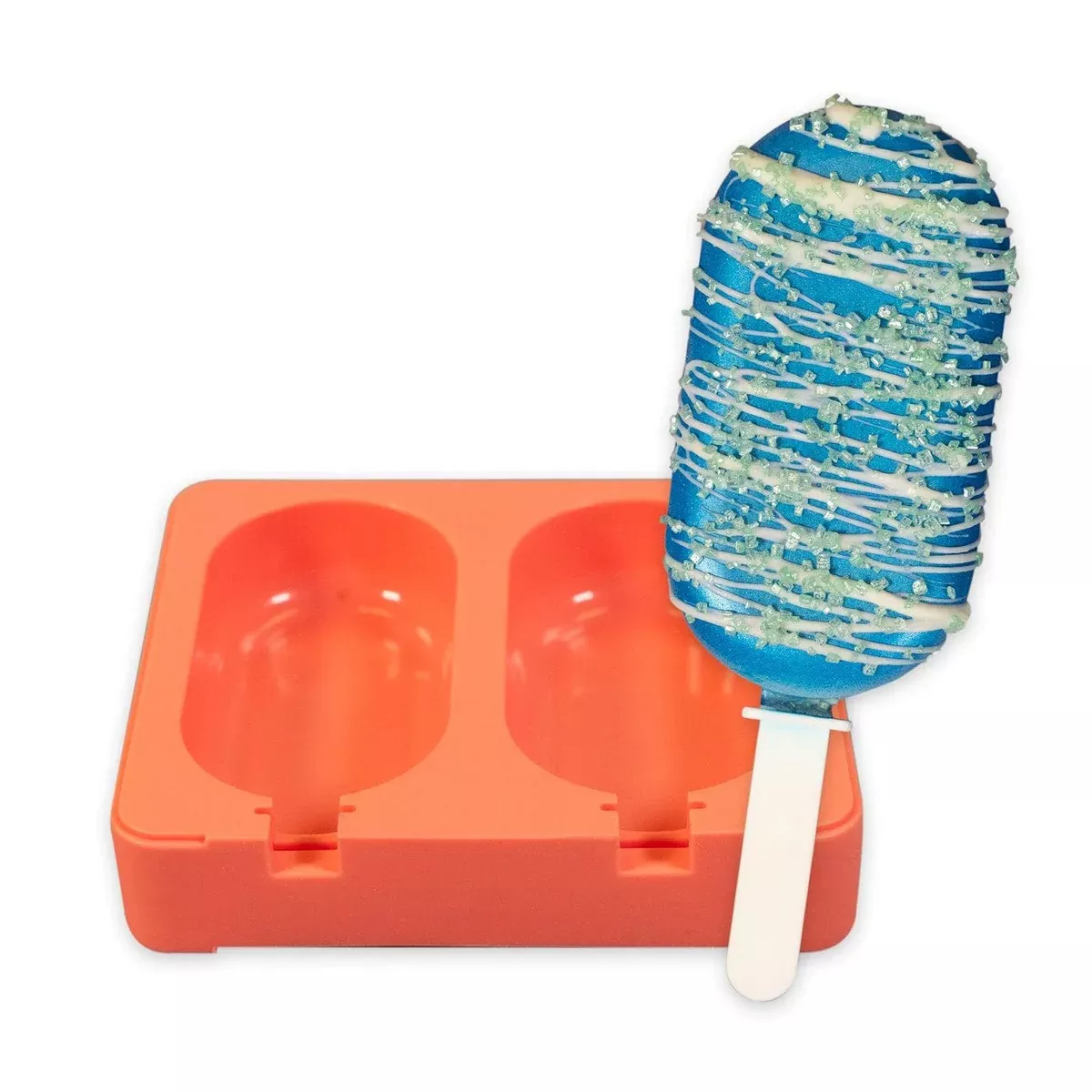 2 Cavity Oval Shaped Cakesicle Mold