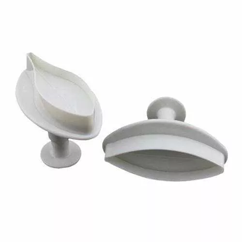 2 PC Set Lily Flower Sugarcraft Plunger Pop-out Cutters