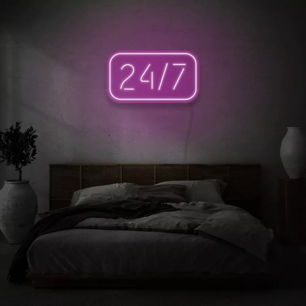 24/7 LED Neon Sign