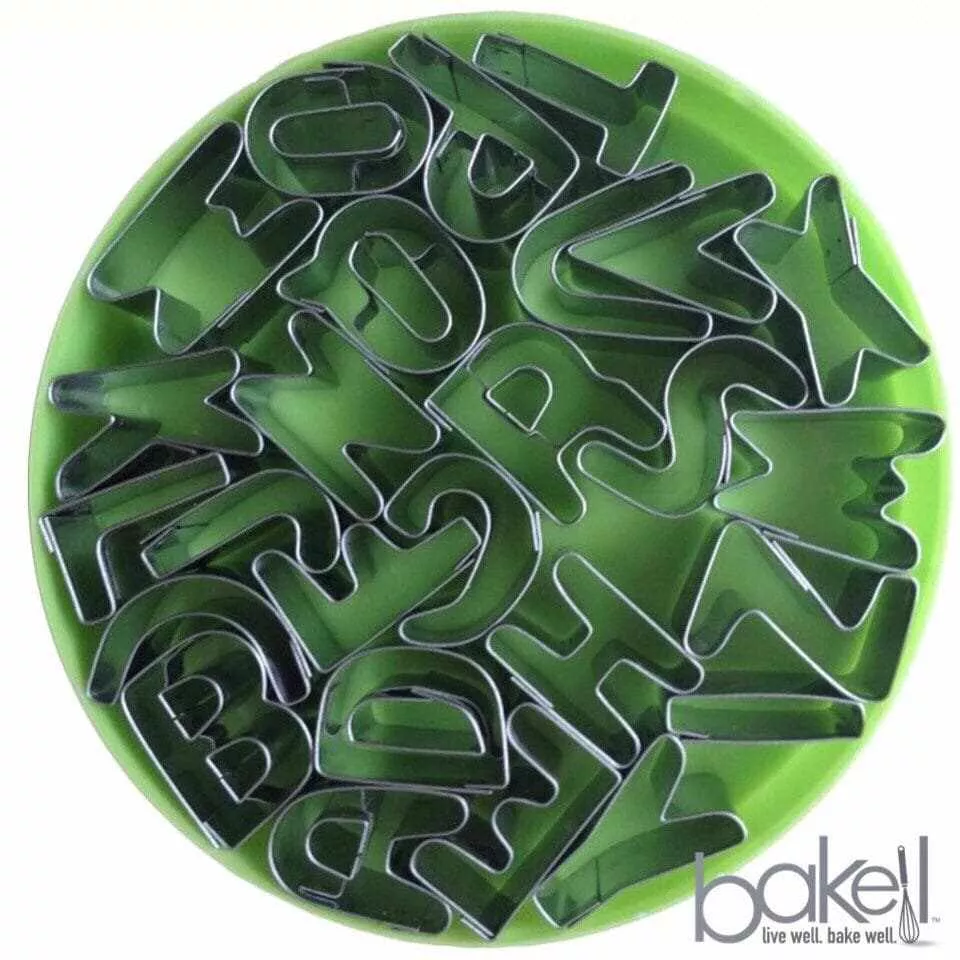 26 PC Set 1 Inch Tall Alphabet Font Cutouts Sugarcraft Cutters