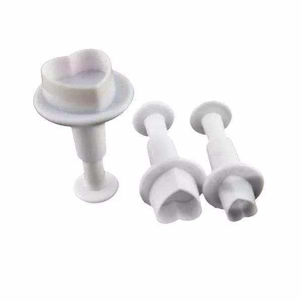 3 PC Heart Shape Valentines Impression Cutters