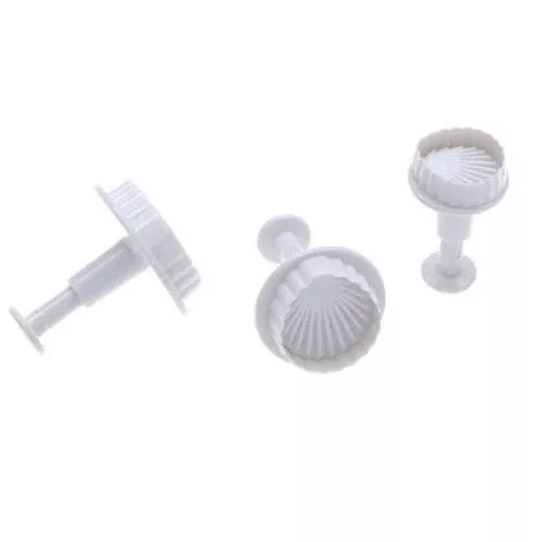 3 PC Seashell Set Impression Plunger Stamps