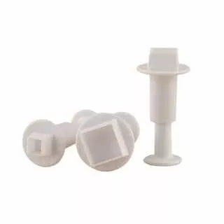 3 PC Square Small Plunger Pop-out Cutter Set