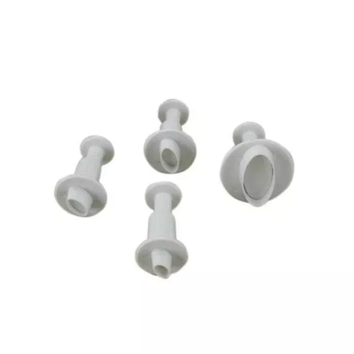 4 PC Oval Set Impression Cutter Plunger Stamps
