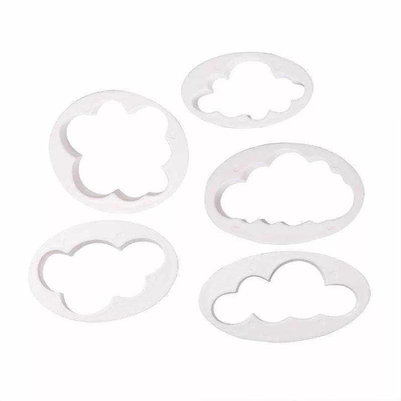 5 PC Clouds and Cloud Shape Cookie Cutter Set