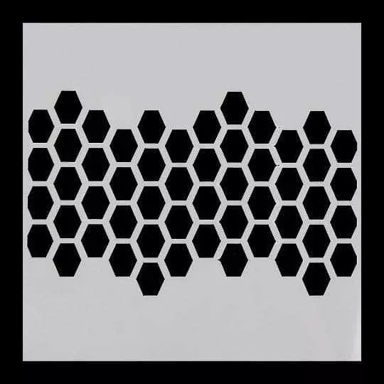 5x5 Bee Hive and Honey Comb Print Stencil | Bakell