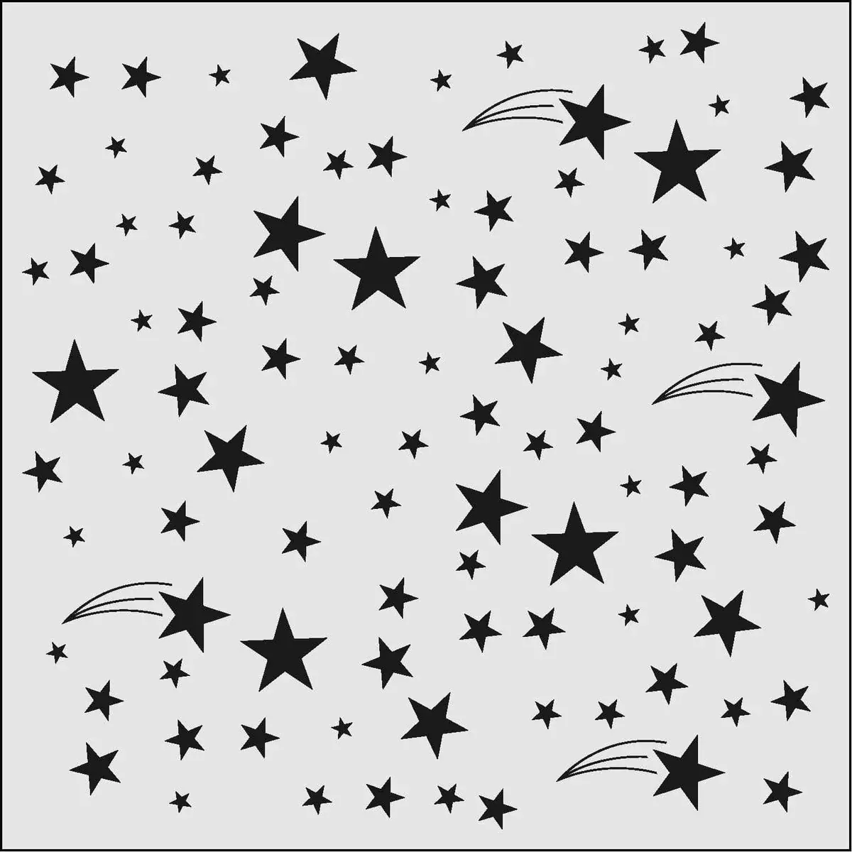 5x5 Stars Space Pattern Stencil