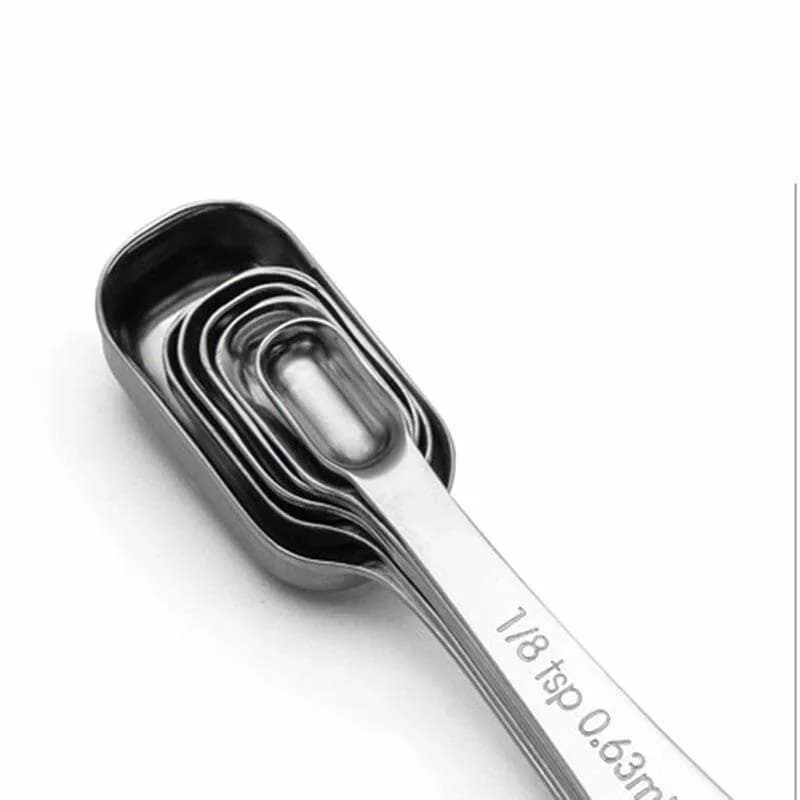 6 Piece Stainless Steel Nested Measuring Spoon Set