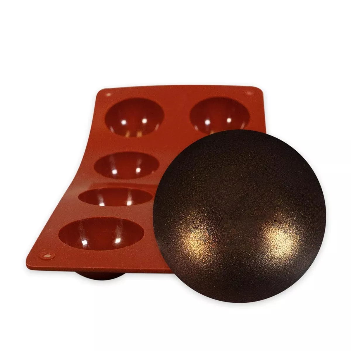 8-Cavity Round Chocolate Bomb Silicone Mold
