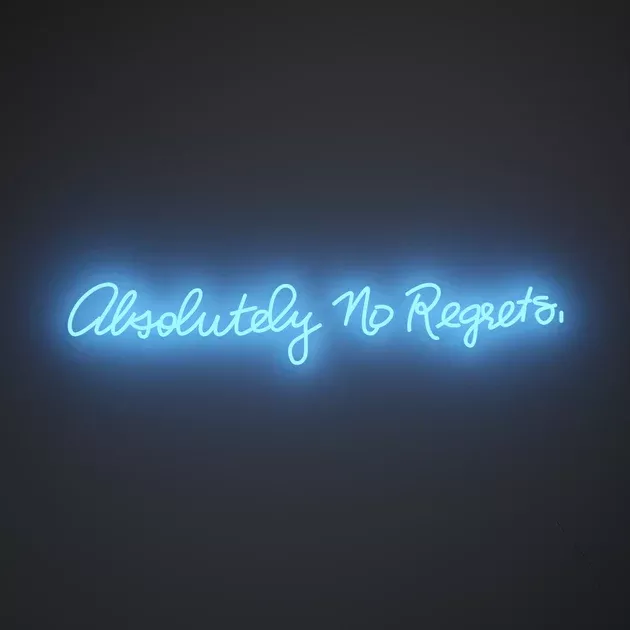 Absolutely no regrets by Madonna LED neon sign