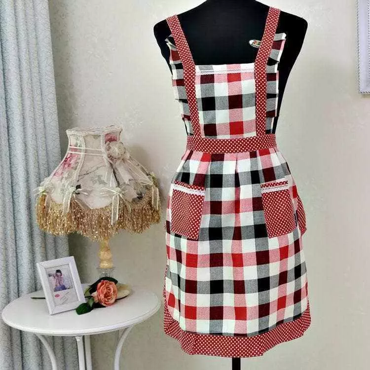 Adorable Checkered Red and Black Apron