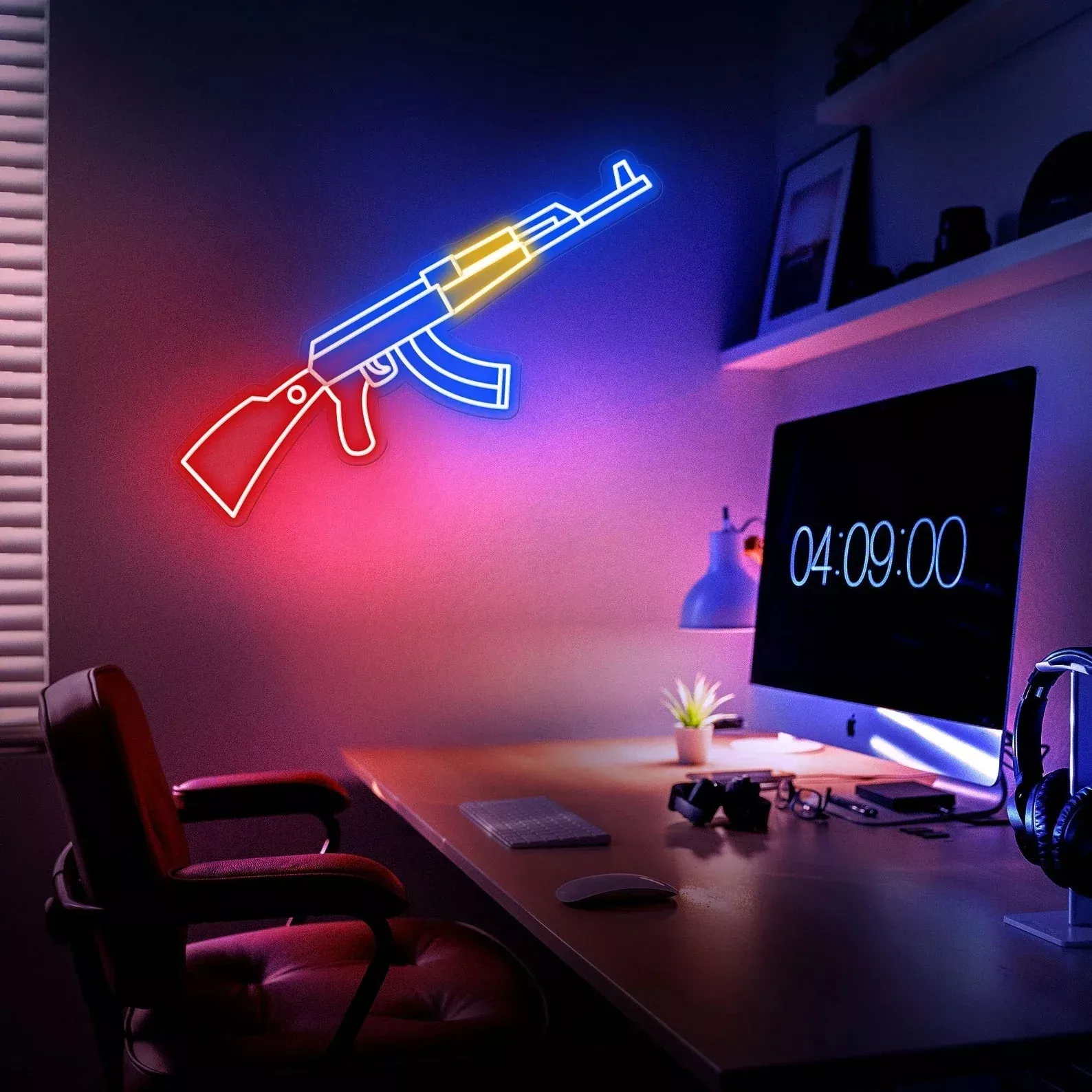 AK47 LED Neon sign for Game Room