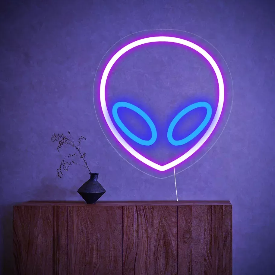 Alien Face Neon Sign
