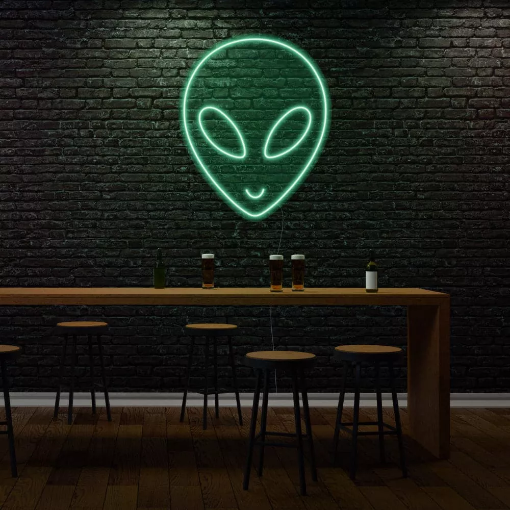 Alien's Head LED Neon Sign
