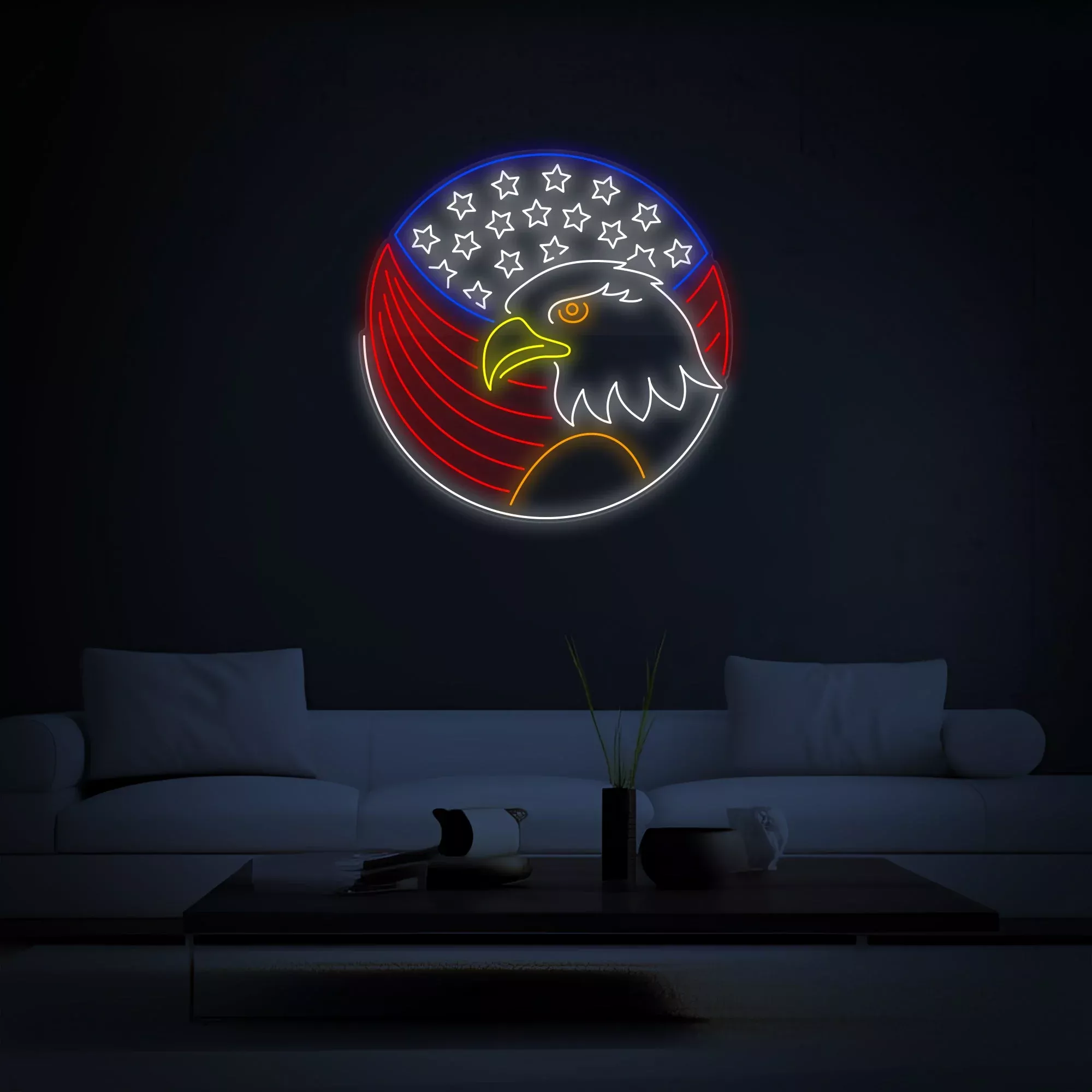 American National Eagle Neon Sign