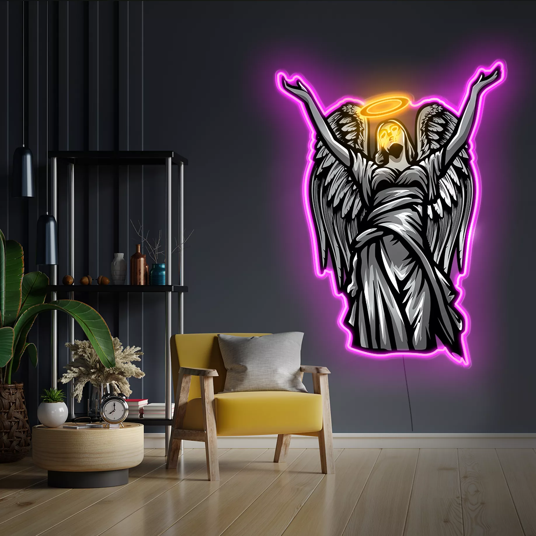 Angel Savior Neon Sign