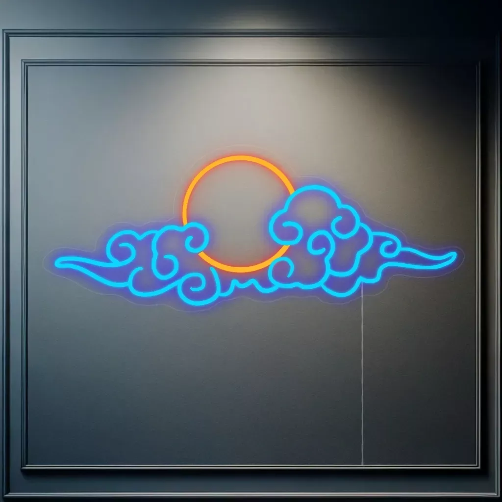 Anime Cloud Sunset Neon Sign