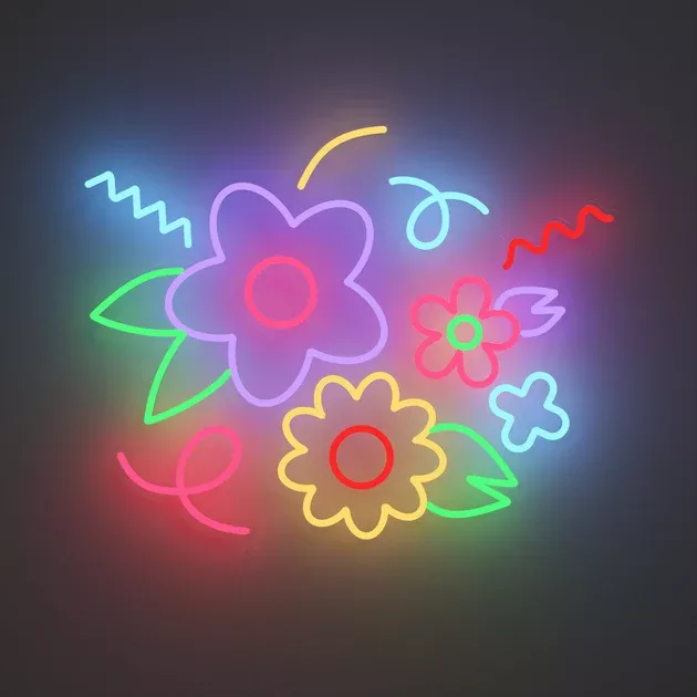 Baby Bouquet by Emily EldridgeLED neon sign