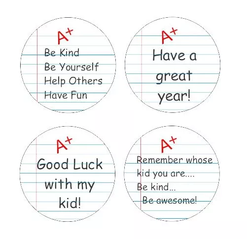 Back to School Notebook PaperEdible Images -Great for Cupcake Toppers - Cookies - Oreos and More