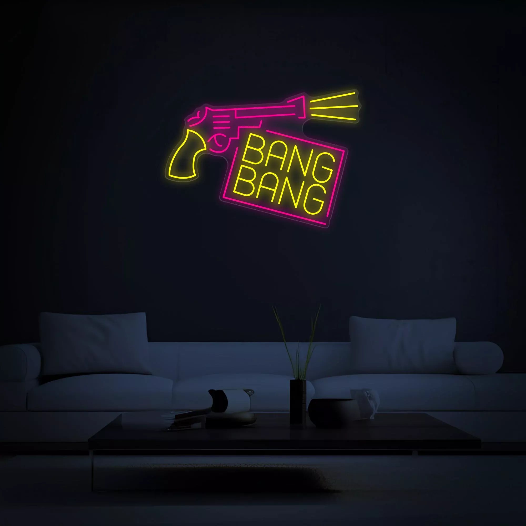 Bang Bang Gun Neon Sign