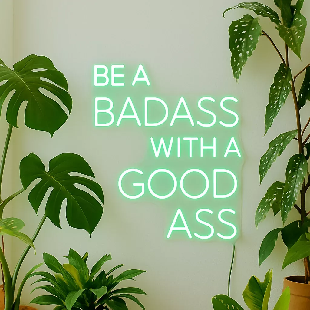Be A Badass With A Good Ass Aesthetic Neon Sign For Room