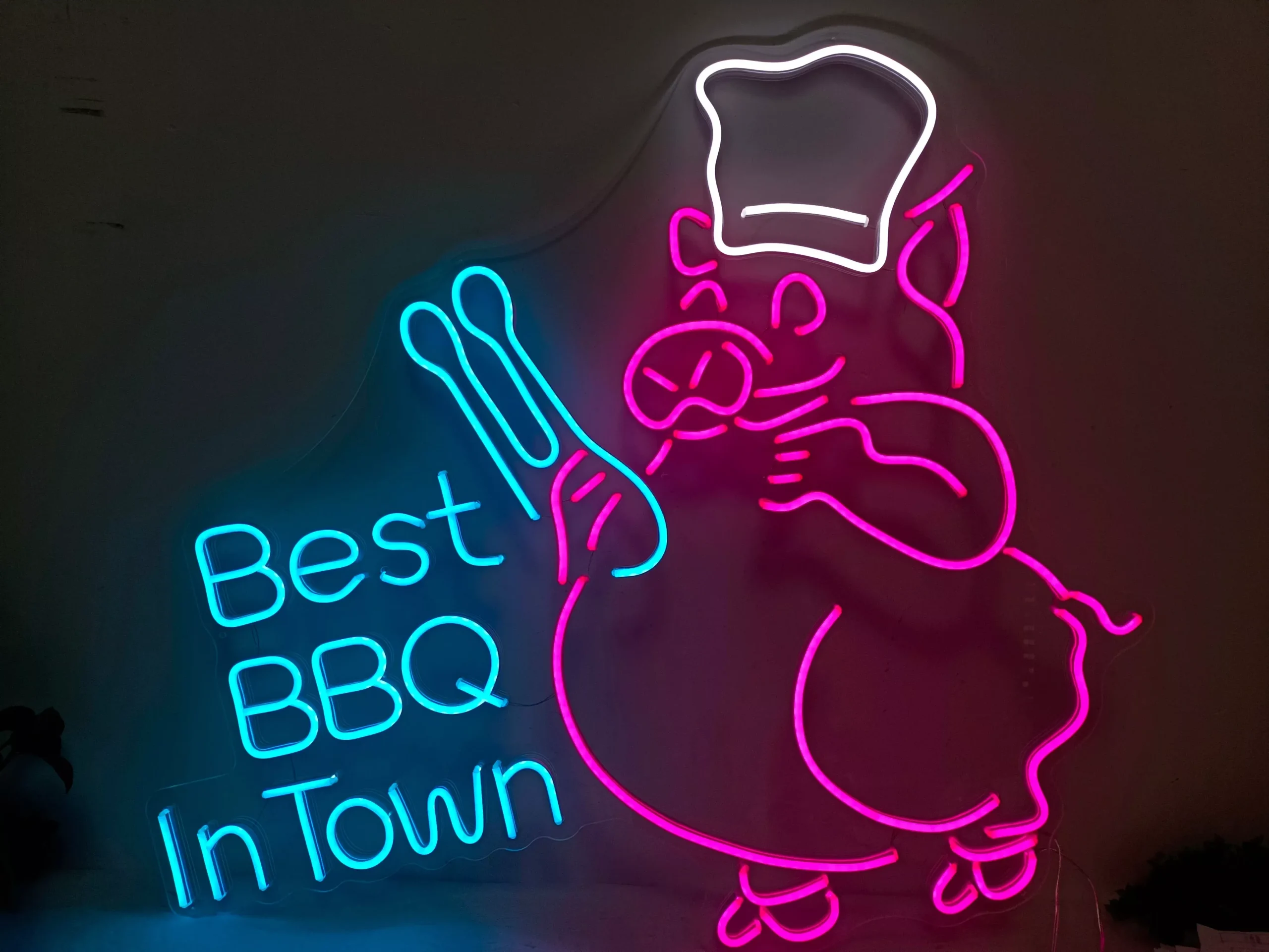 Best BBQ In Town Neon Sign
