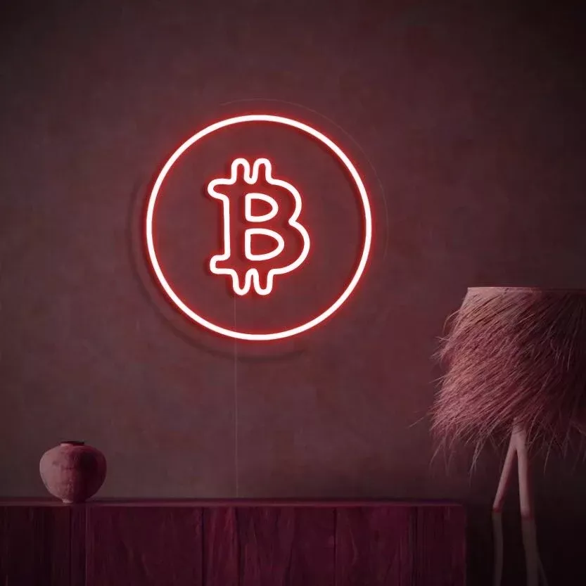 Bitcoin BTC Neon Sign