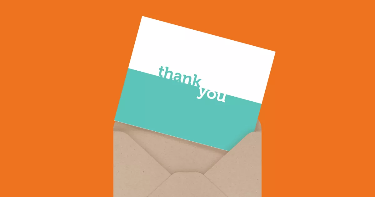 Block Thank You Aqua