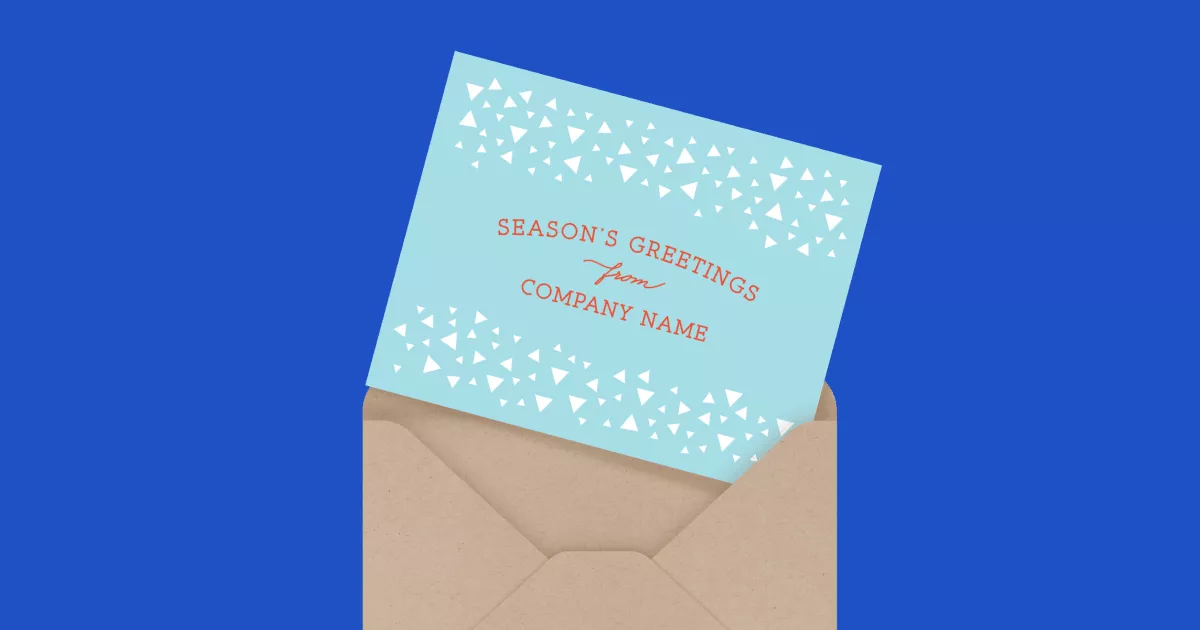 Blue Triangle Greetings