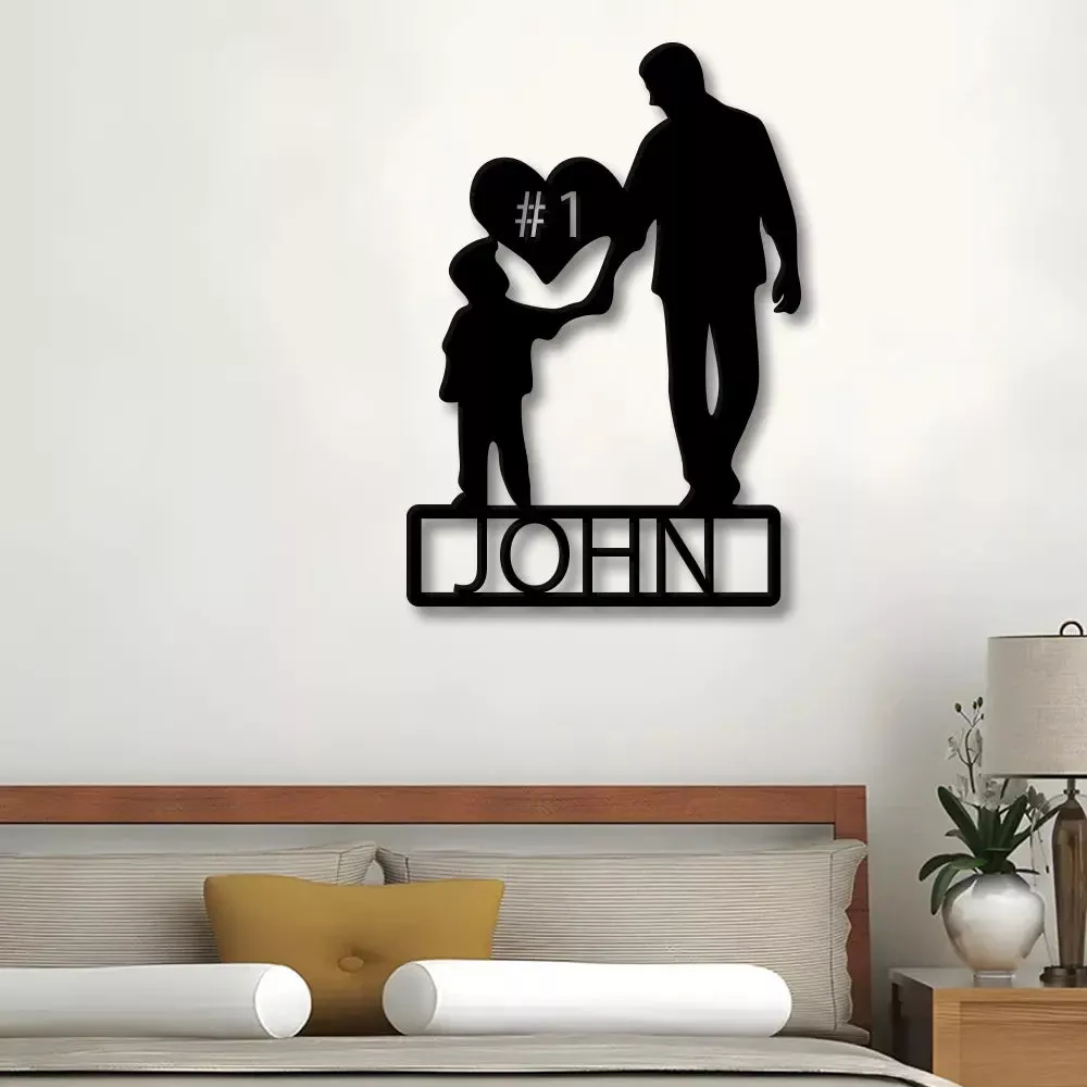 Boy Father Custom Metal Sign
