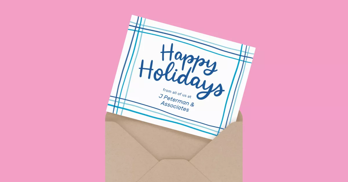 Business Holiday Lines Blue
