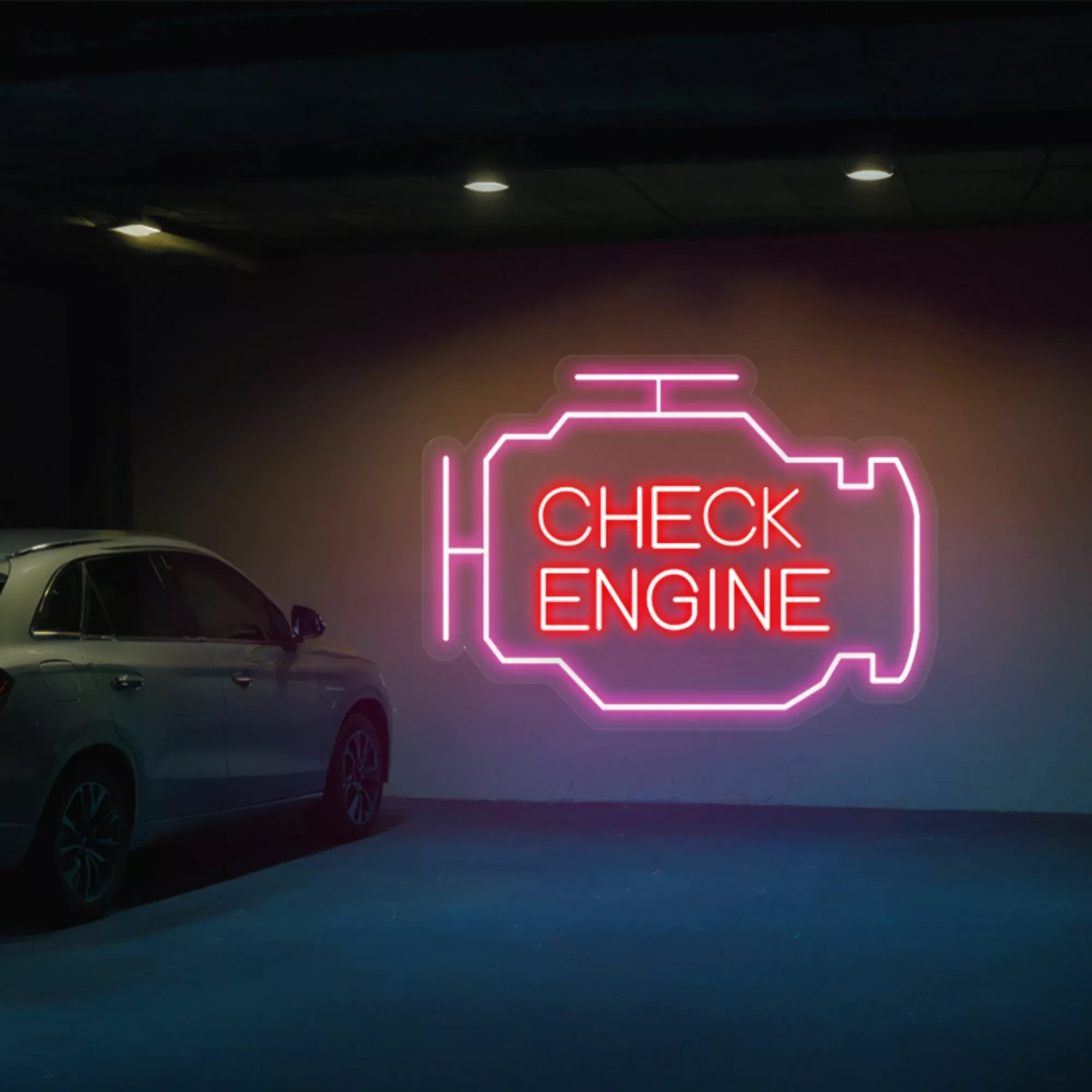Car Check Engine Neon Sign