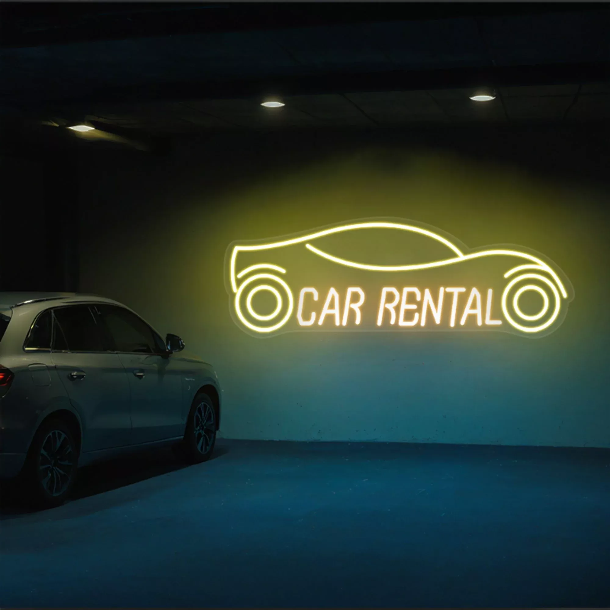 Car Rental Neon Sign