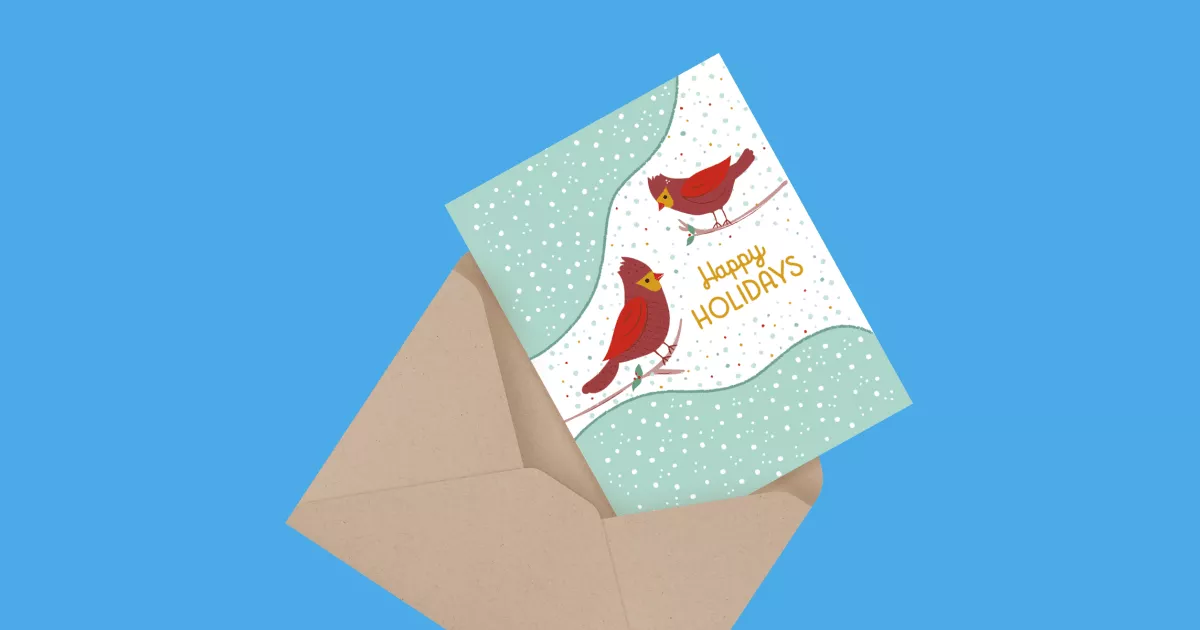 Cardinal Happy Holidays