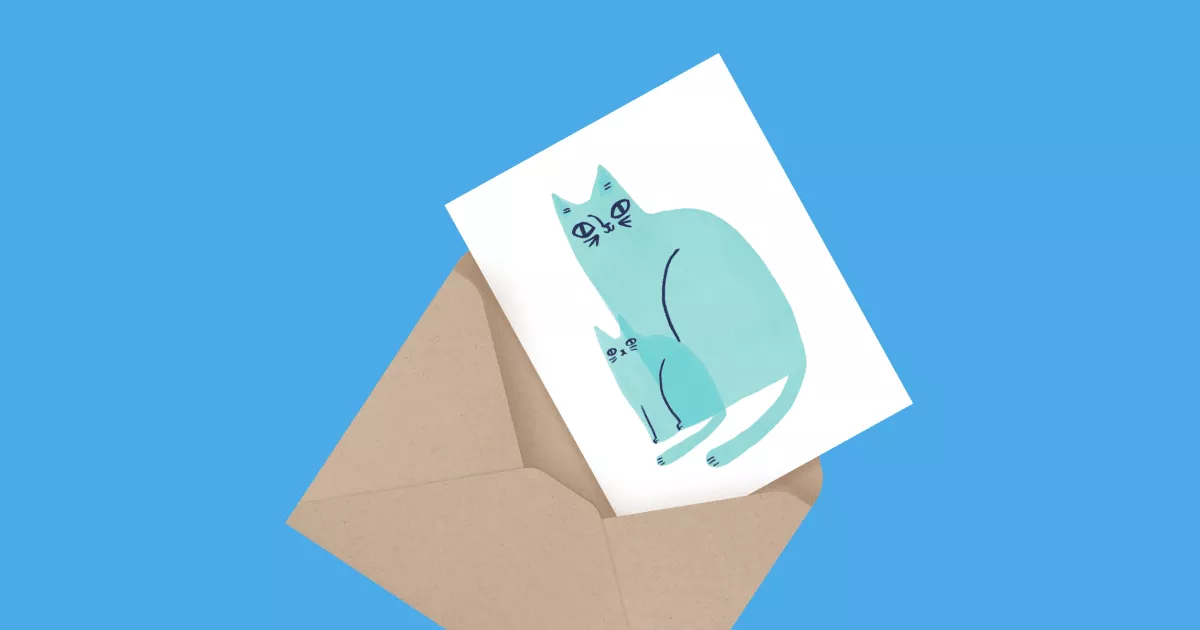 Cat Family Blue