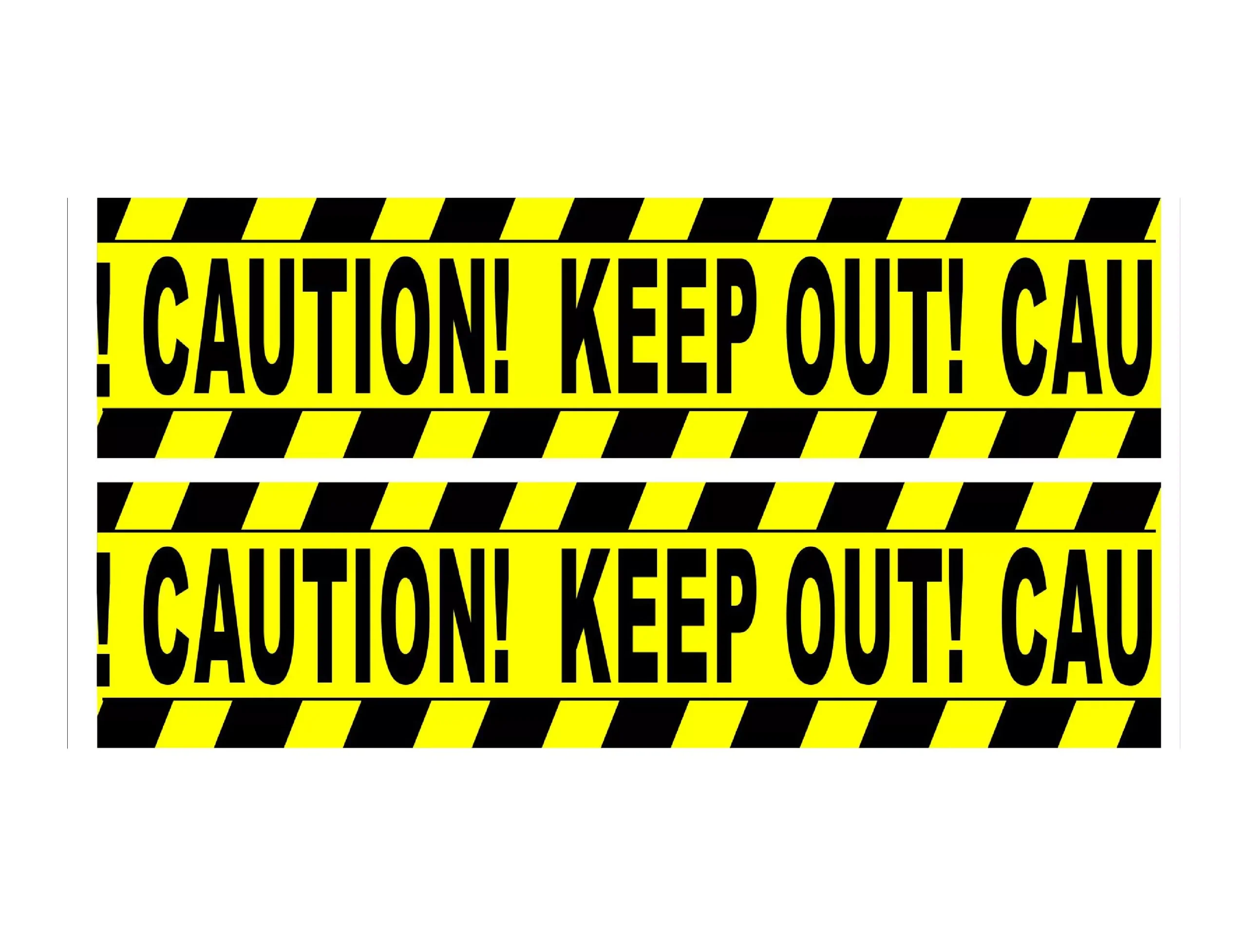 Caution Tape Edible Image Cake Strips