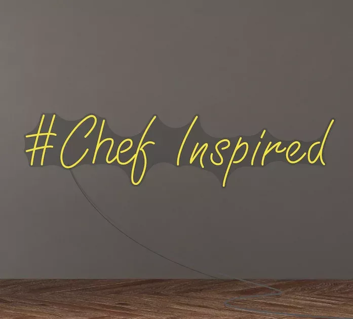 #ChefInspiredIHMACLED neon sign