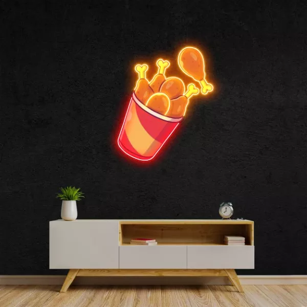 Chicken Drumstick Pop Art Sign