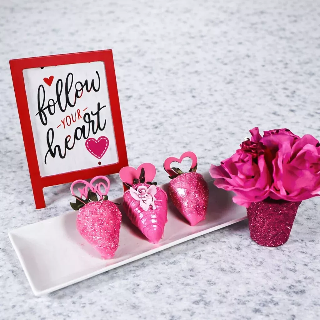 Chocolate Covered Strawberry Valentines Day Picks