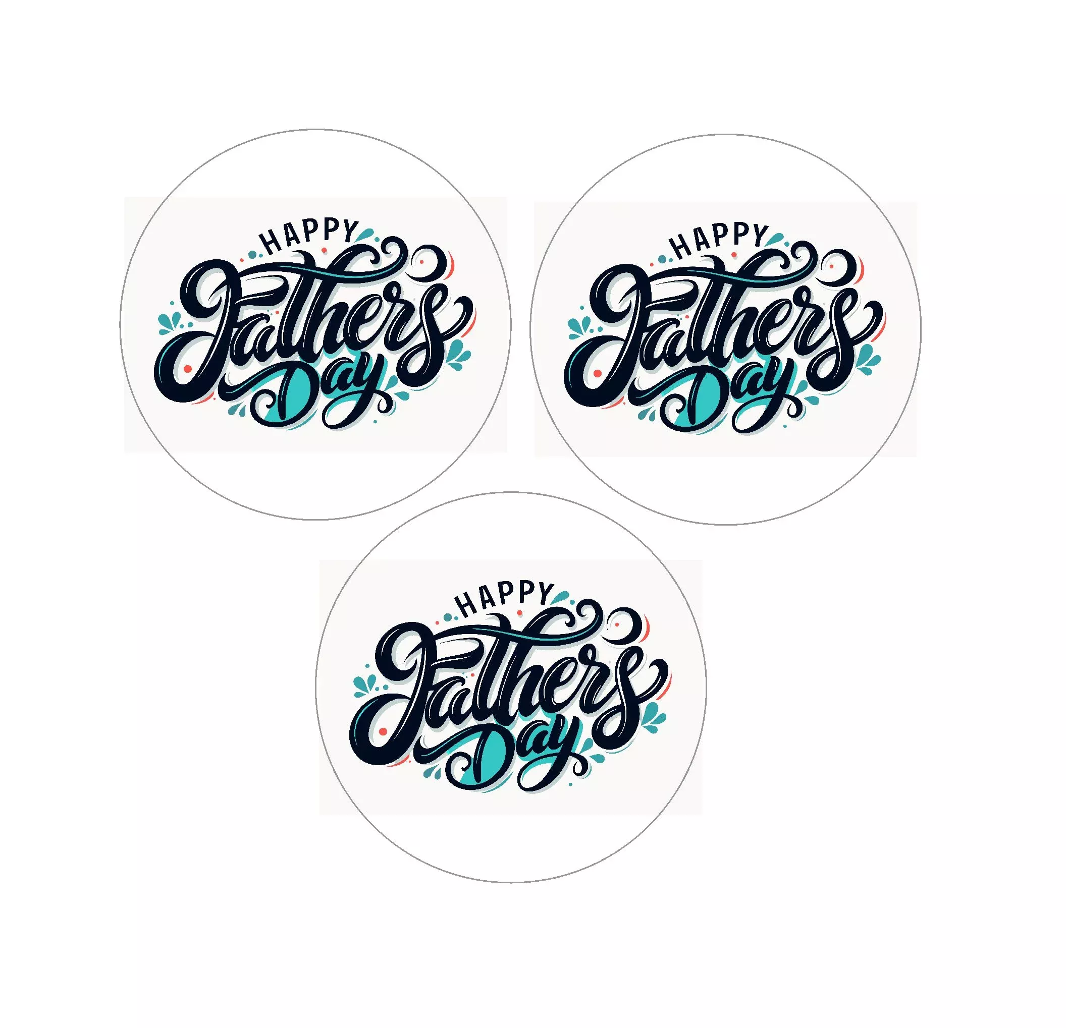 Classic Happy Father's Day Edible Image (Blue)