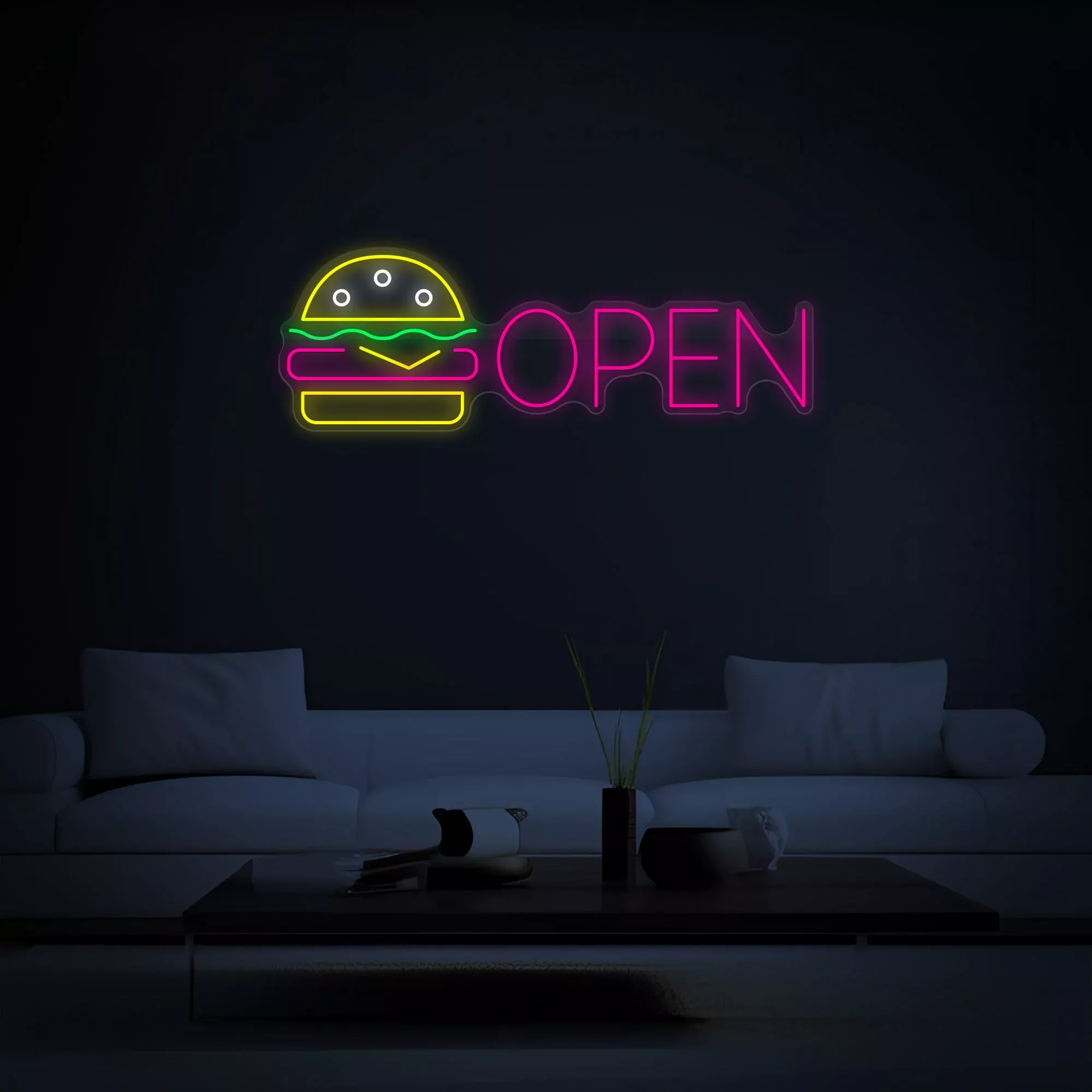 Custom Hamburger Neon Sign