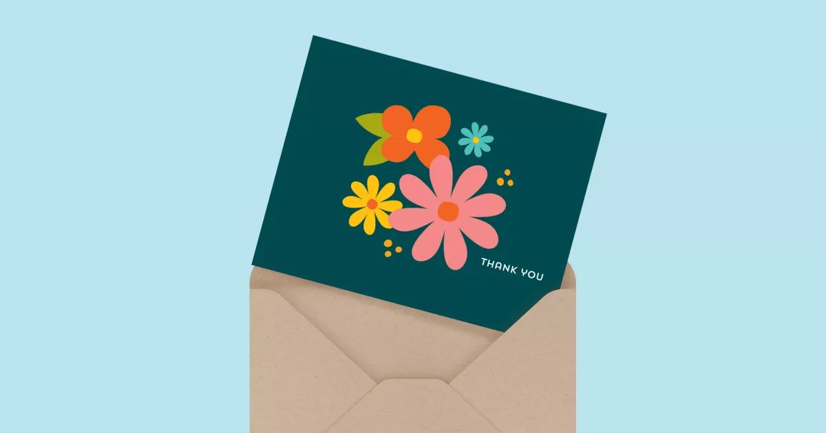 Deep Floral Thank You