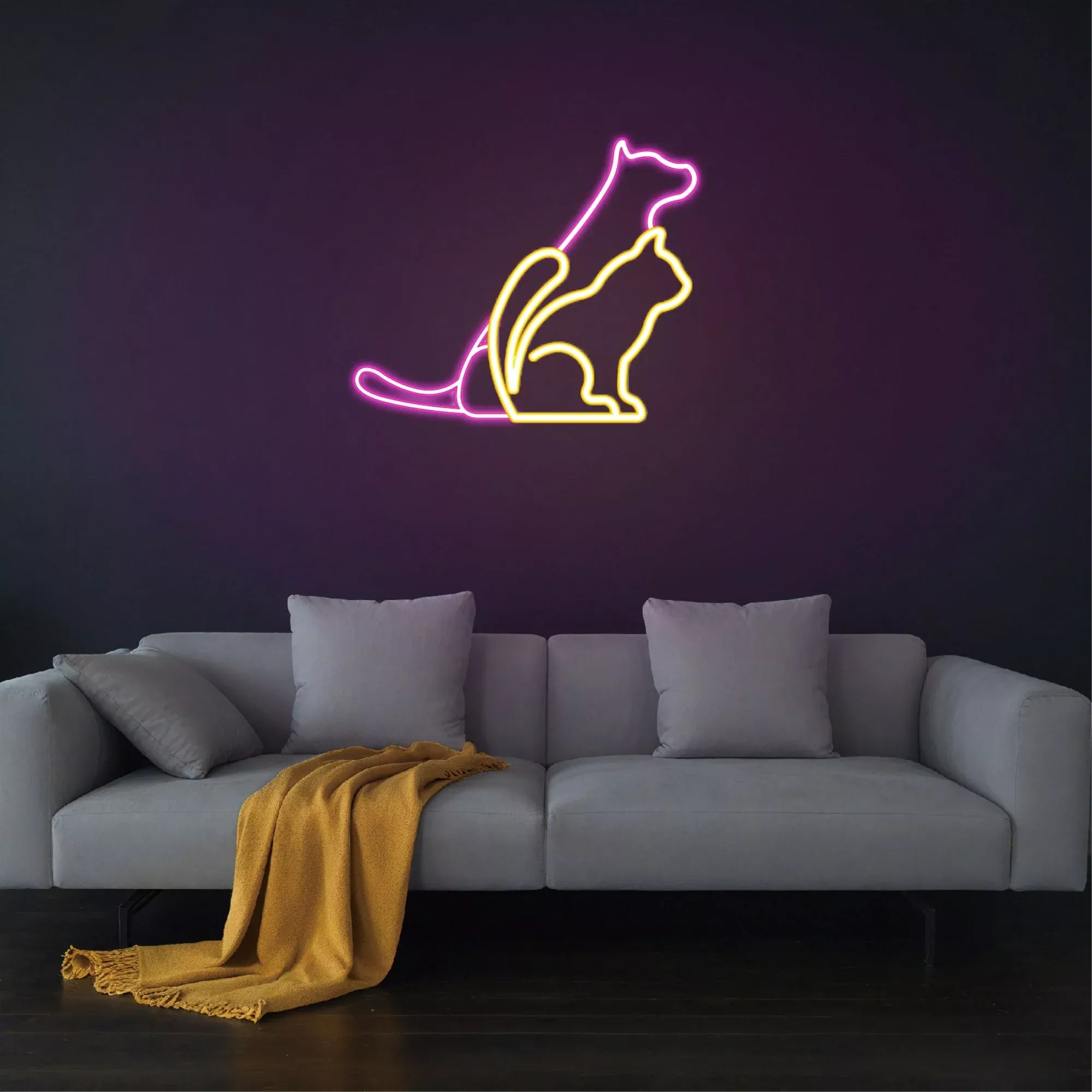 Dog and Cat Neon Sign