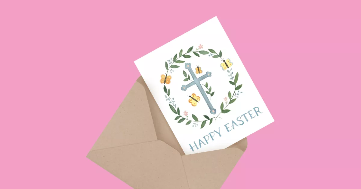 Easter Cross Wreath