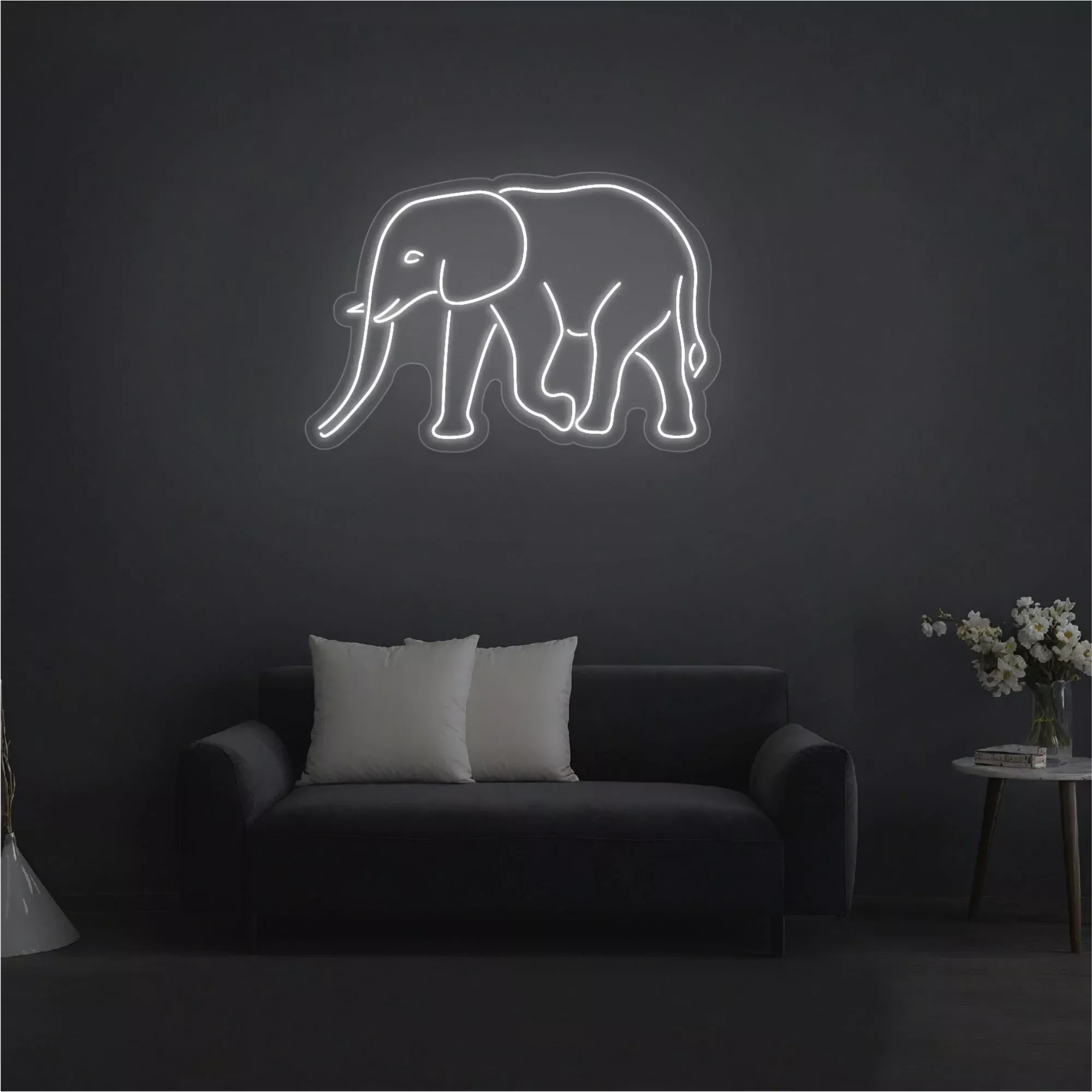 Elephant Neon Sign for Kids Room
